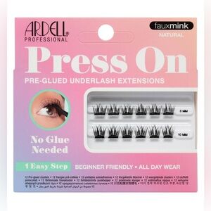 Ardell Faux Mink Black lashes, press on, NIB